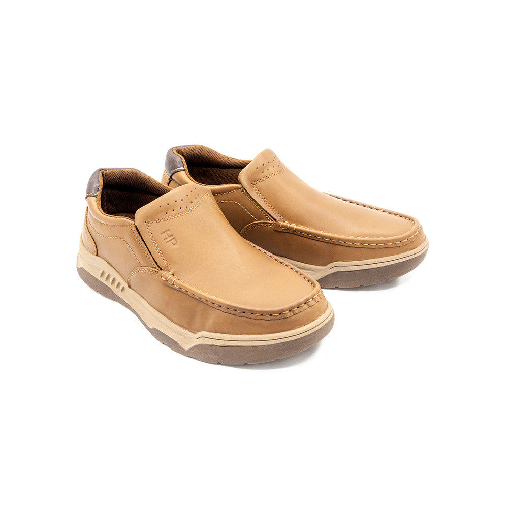 Hush Puppies Men's Shoes Walker Mocc Slip On ZI60216 (Brown/ Black/Khaki)