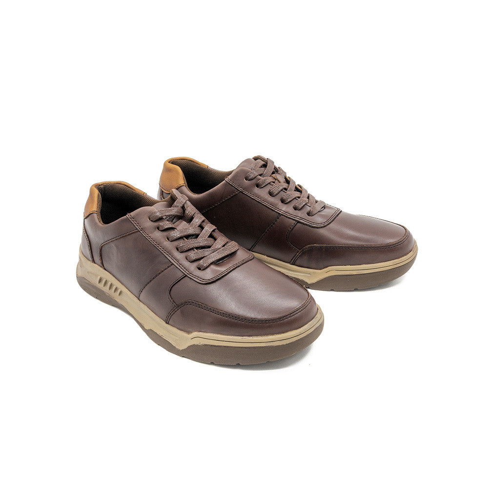 Hush Puppies Men's Shoes Walker Lace Up ZI60215 (Brown/ Black/Khaki)