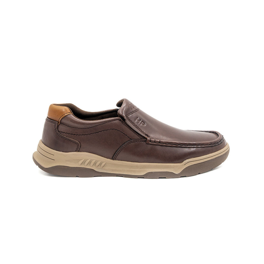 Hush Puppies Men's Shoes Walker Mocc Slip On ZI60216 (Brown/ Black/Khaki)